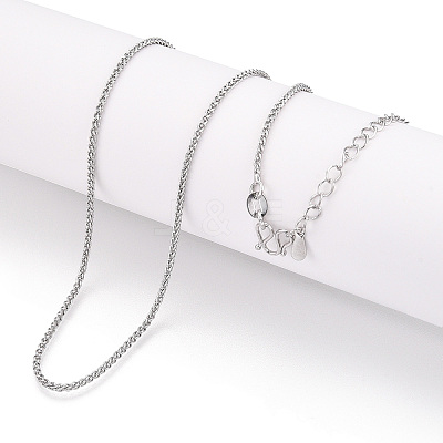 Brass Wheat Chain Necklaces NJEW-N054-08P-1