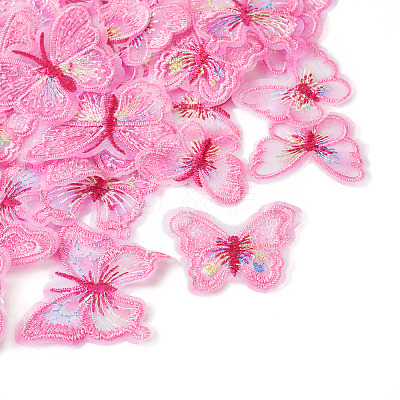 40Pcs 5 Style Polyester Computerized Embroidery Sew on Ornament Accessories DIY-TA0009-39-1
