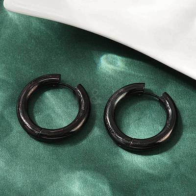 202 Stainless Steel Polishing Hoop Earrings EJEW-M106-02EB-07-1