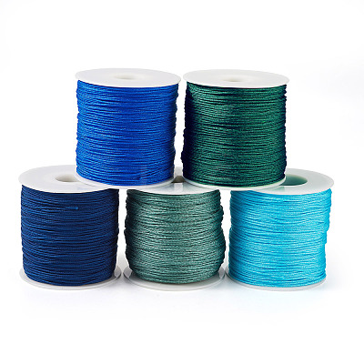 5 Rolls 5 Colors Nylon Braided Cord NWIR-YS0001-01C-1