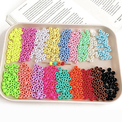 Opaque Acrylic Beads OACR-H038-30-1