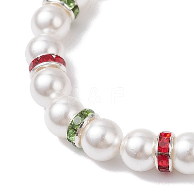 Christmas Alloy Enamel Charm Bracelets BJEW-TA00682-1