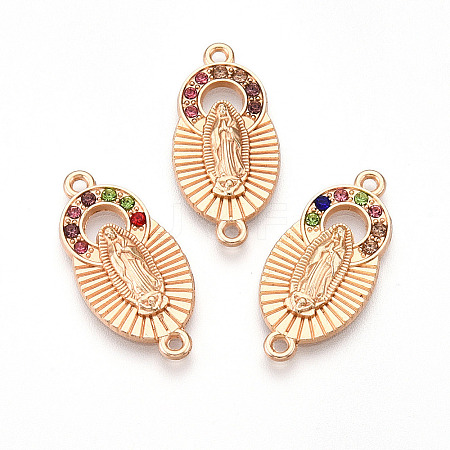 Alloy Rhinestone Connector Charms ALRI-T011-06-1