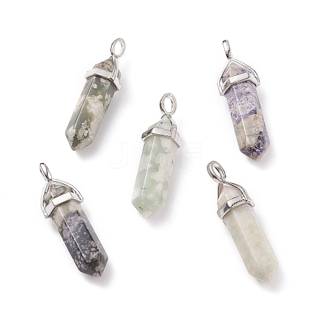 Natural Peace Jade Pointed Pendants X-G-M378-01P-A14-1