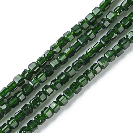 Synthetic Green Goldstone Beads Strands G-F748-P03-01-1