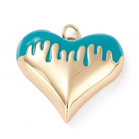 Brass Enamel Pendants KK-P201-24G-A-1