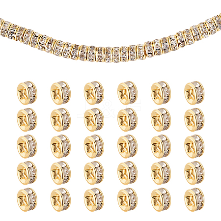 50Pcs 316 Surgical Stainless Steel Rhinestone Spacer Beads STAS-UN0063-78-1