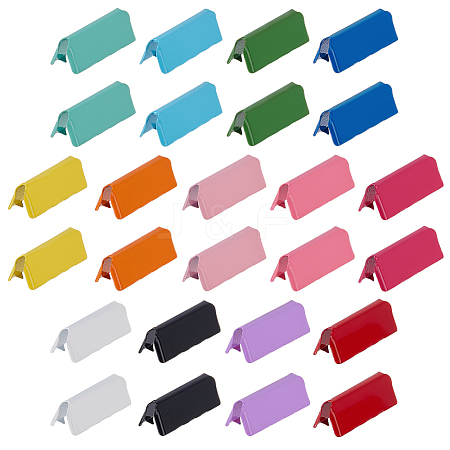 26Pcs 13 Colors Iron Ribbon Crimp Ends FIND-AR0006-13-1