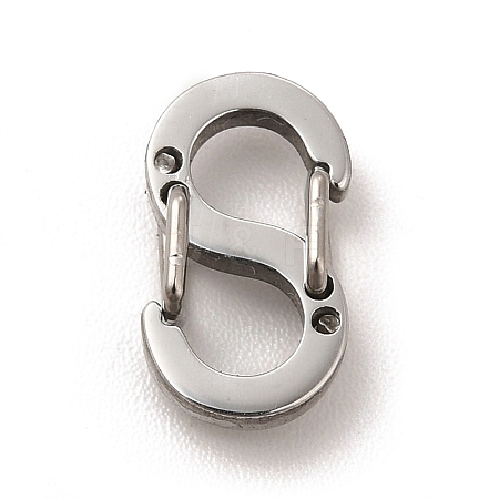 Non-Tarnish 304 Stainless Steel Push Gate Snap Key Clasps STAS-L207-23B-P-1