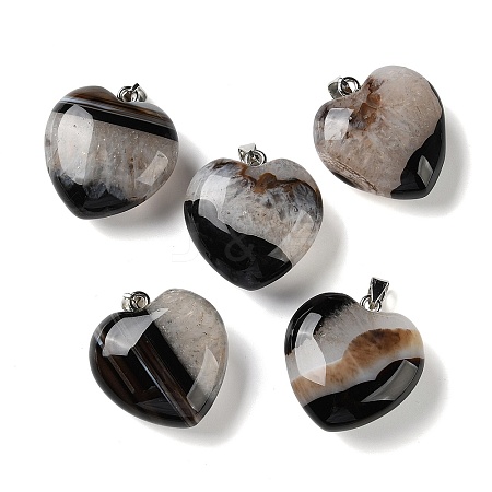 Dyed & Heated Natural Crystal Core Agate Pendants GG-CBACB71-04P-06-1