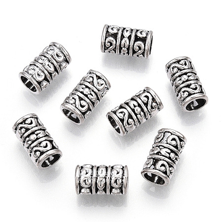 Tibetan Style Alloy European Beads TIBEB-TAC0002-08AS-1