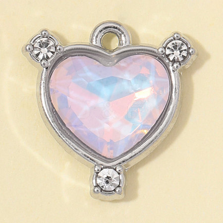 Zinc Alloy with Rhinestone & Glass Charms RB-OY001-85P-01-1