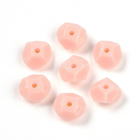 Opaque Acrylic Beads SACR-T017-38B-1