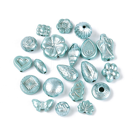 Pearlized Opaque Acrylic Beads OACR-T029-04F-1