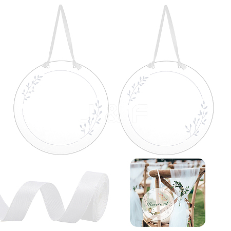 2Pcs Acrylic Clear Big Pendants TACR-GA0001-14E-1
