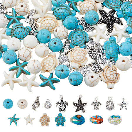 Summer Ocean Theme DIY Beads & Charms Kits DIY-HS0001-75-1