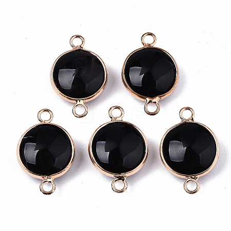 Natural Black Agate Links Connectors G-N326-85A-1