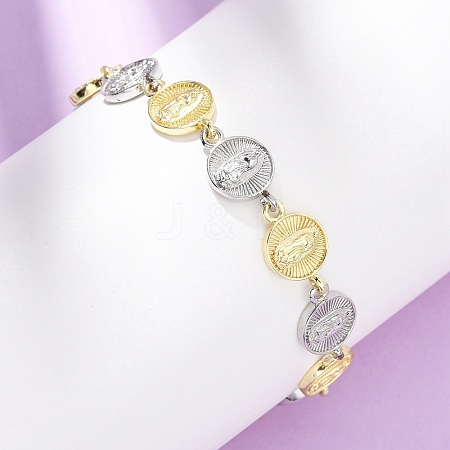 Brass Link Chain Bracelets for Women BJEW-G762-03GP-02-1