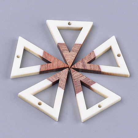 Resin & Walnut Wood Pendants RESI-S358-56A-1