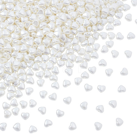 500Pcs ABS Plastic Imitation Pearl Beads KY-AR0001-45-1