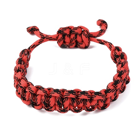 7 Inner Cores Polyester & Spandex Cord Braided Bracelets for Men Women BJEW-JB12571-01-1