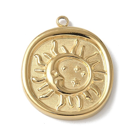 304 Stainless Steel Pendants STAS-G352-05G-1