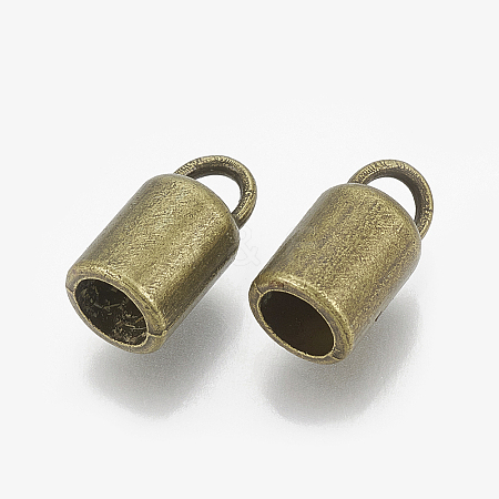 Tibetan Style Alloy Cord Ends X-TIBE-R315-02AB-FF-1