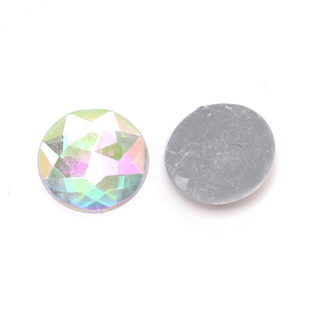 Acrylic Faceted Cabochons OACR-WH0025-16-1