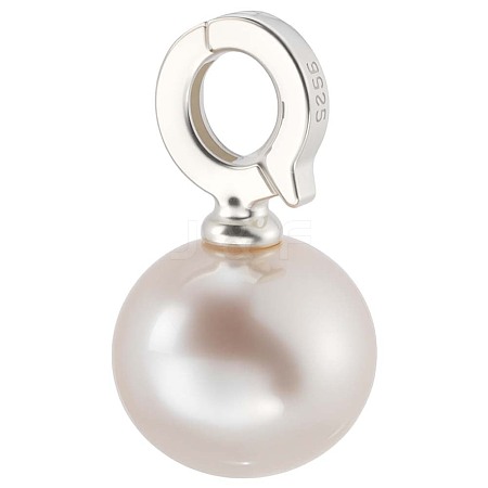 1Pc Natural Baroque Keshi Pearl Freshwater Pearl Round Pendants PEAR-BBC0001-25B-1