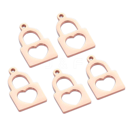 PVD Vacuum Plating 304 Stainless Steel Pendants STAS-WH0016-05-RG02-1