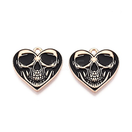Halloween Theme Alloy and Enamel Pendants ENAM-T021-30G-02-1