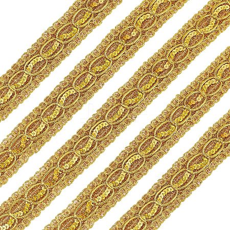 Metallic Yarn Ribbons OCOR-WH0065-10B-1