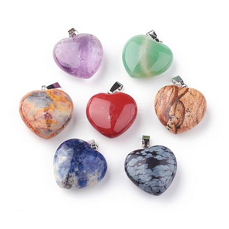 Natural Gemstone Pendants G-S219-16-1