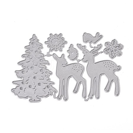 Christmas Tree Elk Carbon Steel Cutting Dies Stencils DIY-M003-10-1