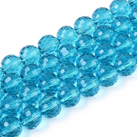 Transparent Glass Bead Strands GLAA-R095-10mm-23-1