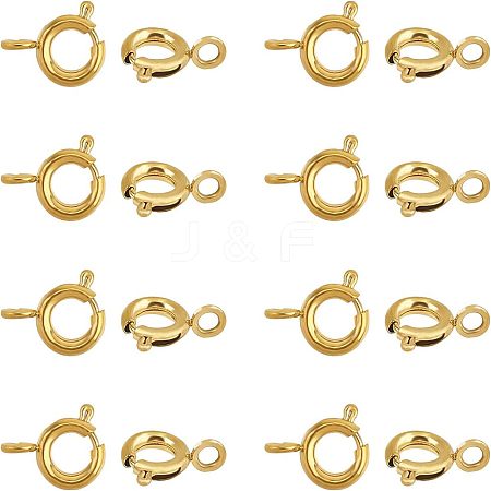 Unicraftale PVD Vacuum Plating 304 Stainless Steel Spring Ring Clasps STAS-UN0006-31G-1