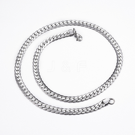 Non-Tarnish 304 Stainless Steel Chain Necklaces NJEW-H445-23P-1