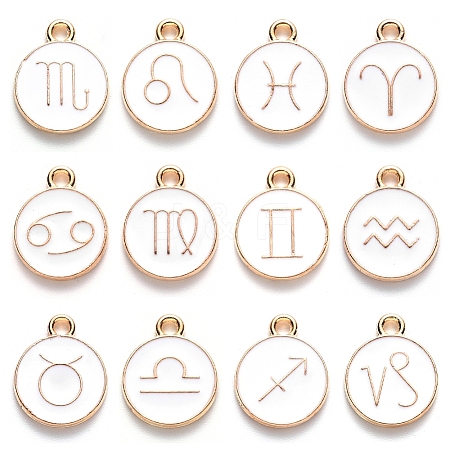 Alloy Enamel Pendants ENAM-S124-01B-04-1