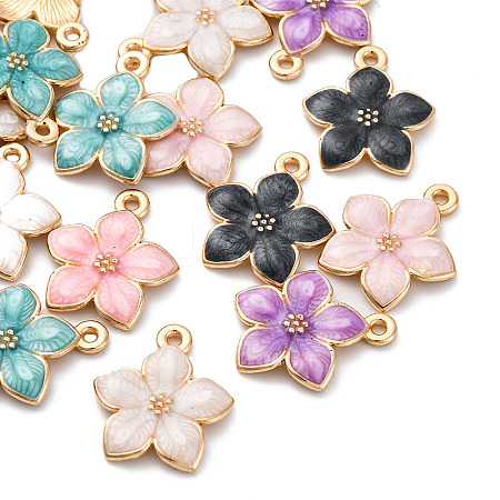 Zinc Alloy Enamel Pendants X-PALLOY-I124-10G-1