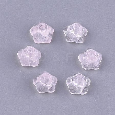 Transparent Spray Painted Glass Beads GLAA-S183-20A-1