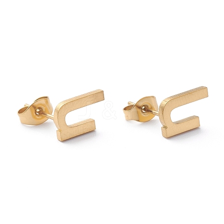 Ion Plating(IP) 304 Stainless Steel Stud Earrings STAS-Z028-A-13G-1