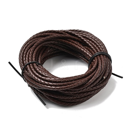 Braided Leather Cord with Core WL-F009-B01-4mm-1-1