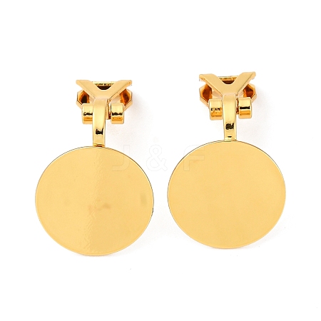 Brass Screw Clip Earring Converter KK-S533-01G-1