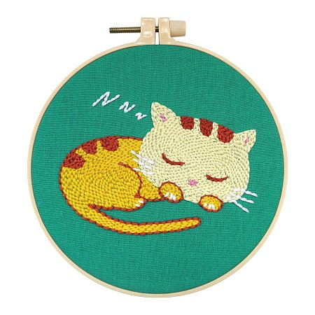 Animal Theme DIY Display Decoration Punch Embroidery Beginner Kit SENE-PW0003-073W-1