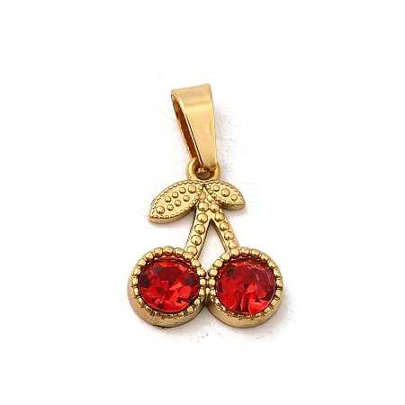 304 Stainless Steel Rhinestone Pendants STAS-Z158-07G-01A-1