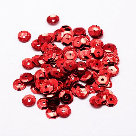 Plastic Paillette Beads PVC-A001-6mm-07-1