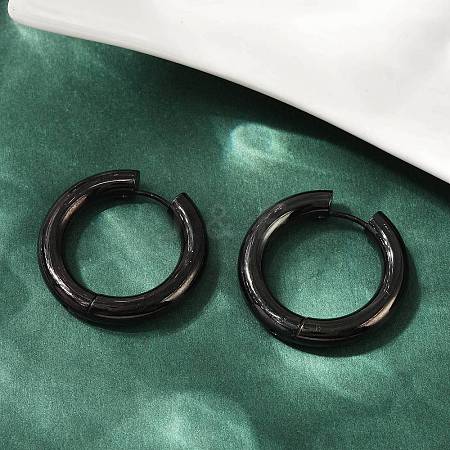 202 Stainless Steel Polishing Hoop Earrings EJEW-M106-02EB-07-1