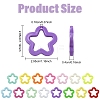 50Pcs Opaque Acrylic Pendants MACR-YW0004-36-3