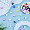 60Pcs Opaque Acrylic Beads SACR-DR0001-01B-4