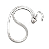 Non-Tarnish 201 Stainless Steel Herringbone Chain Necklaces NJEW-M187-06P-3